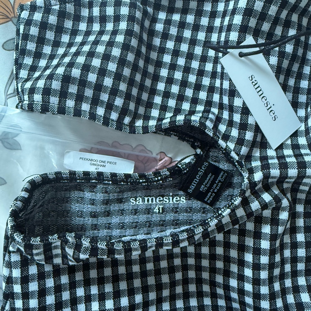 NWT SAME SWIM LA - Gingham One-Piece Swimsuit - Children’s 4T - Picture 2 of 3